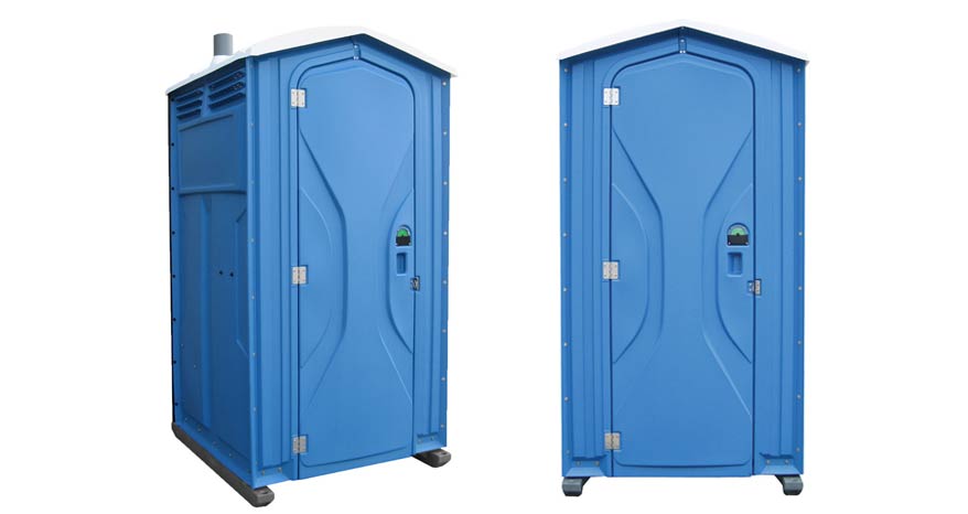 Long-term porta potty units on site in Marquette, Michigan